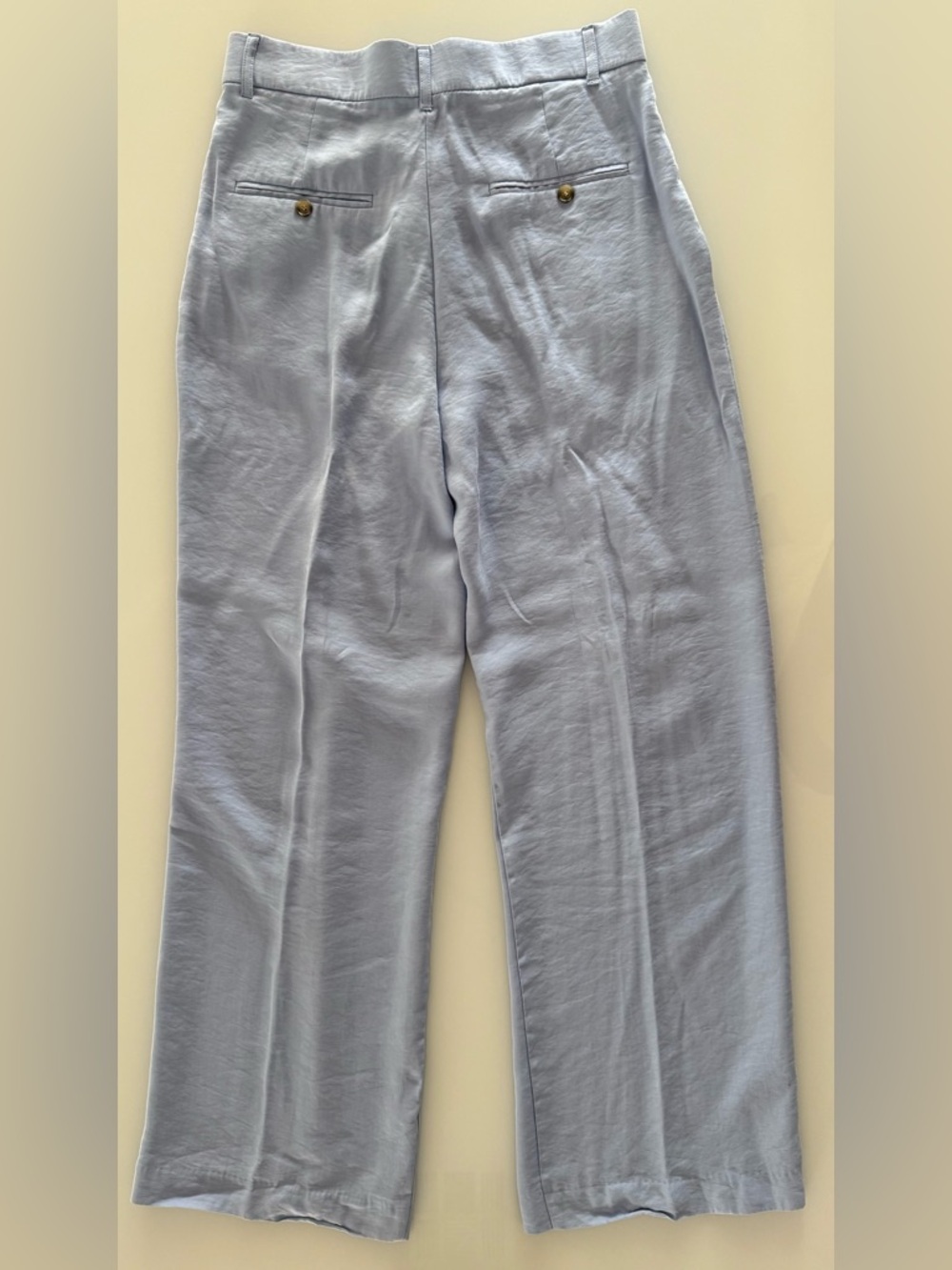 ZARA Women’s Pleated Full Length Pants - Pastel Blue -Size Medium *Read details - Picture 8 of 13